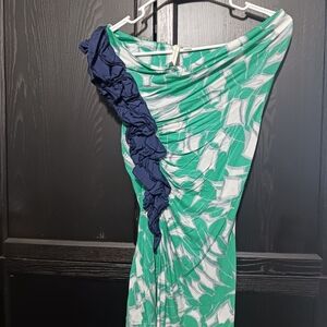 Vibrant asymetrical Boatneck Tunic Top